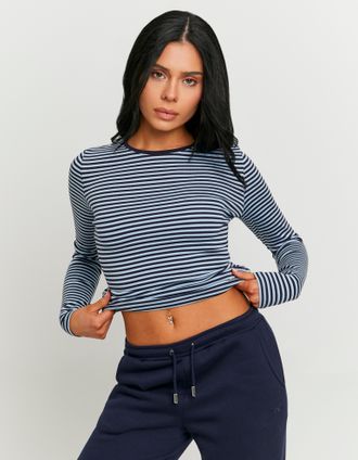 Tally Weijl Langarmshirt TALLY WEIJL STSCOBELGI, Damen, Gr. L, skyride, Jersey, Obermaterial: 100% Baumwolle, unifarben, figurbetont normal, Rundhals, Shirts Lang