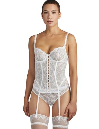 Aubade Womens Pour Toujours Basque - White - Size 32D
