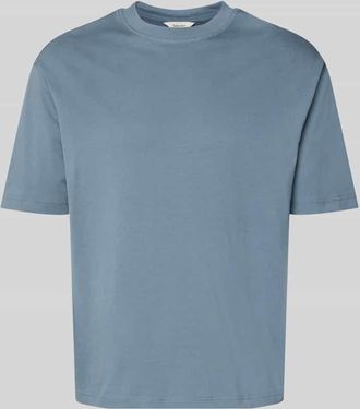 Selected Relaxed Fit T-Shirt aus reiner Baumwolle Modell RELEXASPEN in Rauchblau, Gr&ouml;&szlig;e XXL