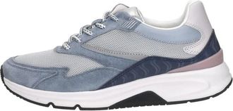 Gabor Rollingsoft Sneakers Laag - Dames - Sneakers - Blauw - 41 EU - Leer - Schoenen