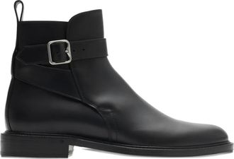 Burberry Buckle Manor leren laarzen - Zwart