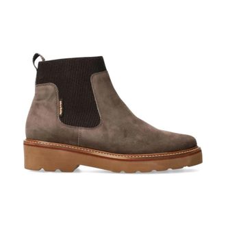 Mephisto Ergonomische brede pasvorm laars - Bruin - Dames - Chelseaboots - Bruin - 35 1/2 EU - Su&egrave;de - Schoenen