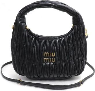 Miu Miu Pre-owned Leren Handtas - Dames - Vintage Handtas - Zwart - ONE Size - Leer - Vintage