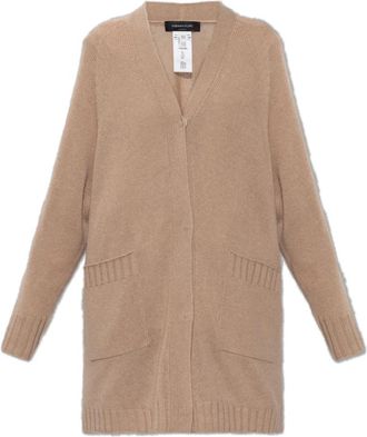 Fabiana Filippi Cardigan met Zakken - Dames - Vesten - Beige - S - Wol - Truien & Vesten