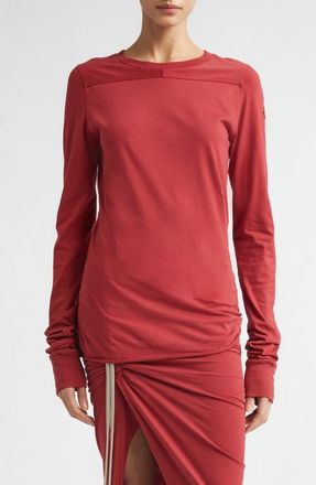 Moncler x Rick Owens Girder Long Sleeve Yoke T-Shirt in Red at Nordstrom, Size Xx-Small