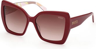 Pucci Emilio Pucci EP0176 81F Womens Sunglasses Red Size 58