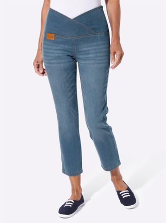 Casual Looks 7/8-Jeans CASUAL LOOKS, Damen, Gr. 36, Normalgr&ouml;ssen, blau, bleached, 81% Baumwolle, 17% Polyester, 2% Elasthan, unifarben, 7/8-L&auml;nge, Jeans 7/8-Jeans