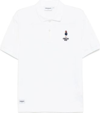 Chocoolate logo-embroidered polo shirt - men - Cotton - M - White