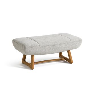 AM.PM Voetenenbank versie eik en m&ecirc;lee stof, Lafar