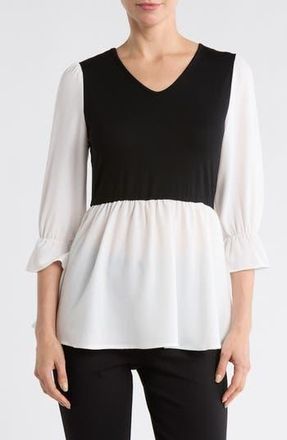 Patrizia Luca Twofer Top in Black at Nordstrom Rack, Size X-Small