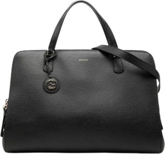 Gucci Pre-owned Satchel - Dames - Vintage Handtas - Zwart - ONE Size - Leer - Vintage