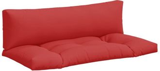 vidaXL Cojines Para Palets 2 Unidades Tela Rojo Vidaxl