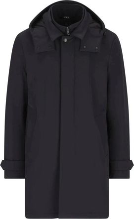 Fay Parka met capuchon en drukknopen - Heren - Parka Jassen - Zwart - M - Jassen