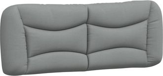 vidaXL Cabecero De Cama Acolchado Hvar Tela Gris Claro 137 Cm Vidaxl