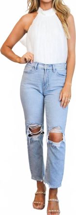 Blue Blush Simply Class Organza Bodysuit In White