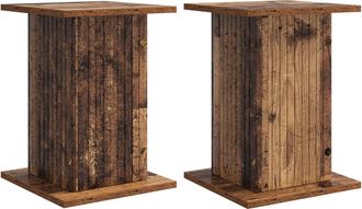 vidaXL Soporte De Plantas 2 Uds. Madera Envejecida 30,5 X 30 X 43 Cm Vidaxl