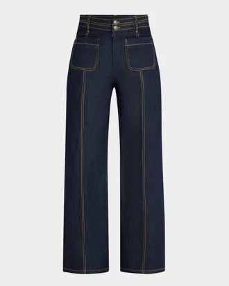 Cinq &agrave; Sept Dorothea Wide-Leg Jeans