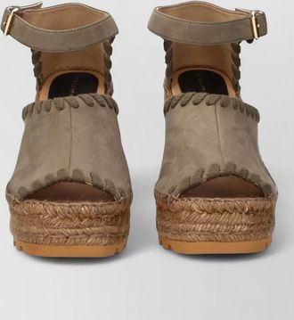 Stella McCartney leather wedge sandals