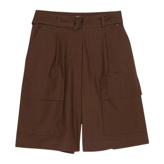 Twinset Casual Shorts, female, Brown, Size: XS Bermuda Cargo Shorts