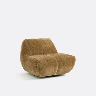 La Redoute Interieurs Draaibare fauteuil, vintage ribfluweel, Nuria