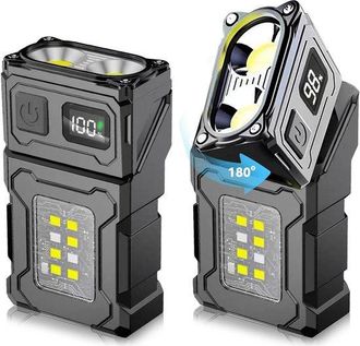 OEM Linterna Con Clip De 2 Piezas: Linterna De Alta Luminosidad Con Clip Para Mascotas, Base Magn&eacute;tica, Recargable Por Usb, C Para Emergencias