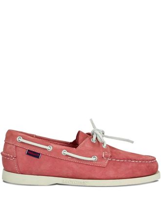 Sebago Portland boat shoes - men - Recycled Rubber/Calf Leather/Calf Leather - 8.5 - Pink