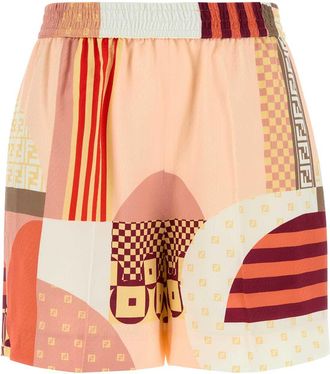 Fendi Printed Crepe Shorts