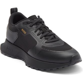 BOSS Jonah Running Shoe in Black/Black at Nordstrom Rack, Size 13Us / 12Uk