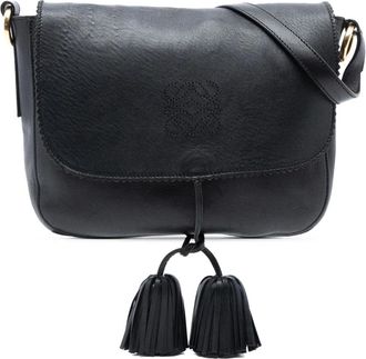 Loewe Borsa a tracolla Anagram in pelle con nappina 1990-2000 - Nero