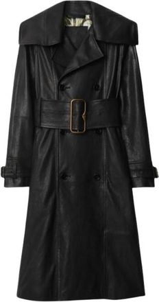 Burberry Runway Collection Black Leather Coat 2025 Size XS