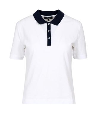 Fay Camisetas Y Polos Blanco+Azul