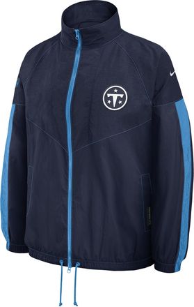 Nike Tennessee Titans Rivalries Collection Nike Womens NFL Oversized Full-Zip Jacket in Blue | 06AE076K9V-4Z3