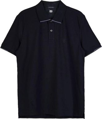 C.P. Company Polo Short Sleeve Stretch Piquet - Heren - Polos - Blauw - XL - Tops