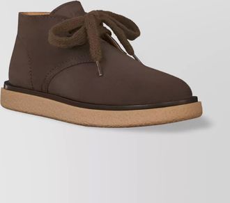 Dior round toe suede finish stitch detailing boots