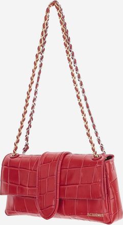 Jacquemus Womens Shoulder Bag Red Calf Leather