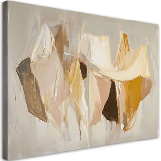 Artgeist Quadro su tela, Astrattismo moderno beige - 100x70