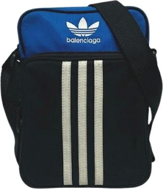 Balenciaga Pre-owned Cross Body Bags, male, Multicolor, Size: ONE SIZE Pre-owned Nylon Canvas Shoulder Bag