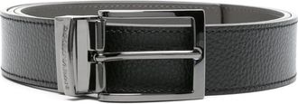 Emporio Armani reversible leather belt - men - Calf Leather - One Size - Black
