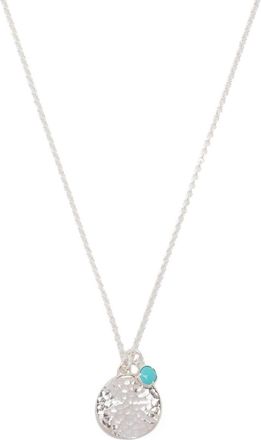 Dower & Hall turquoise-embellished pendant necklace - men - Sterling Silver/Turquoise - One Size