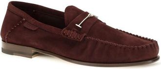 Tom Ford T-Strap Calf Leather Loafers - Bordeaux