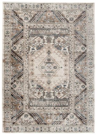 Tapiso Alfombra de sal&oacute;n oriental crema beige marr&oacute;n gris 250x350