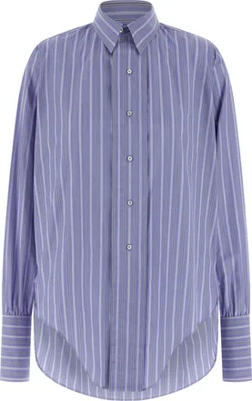 Maison Margiela Blue Cotton Womens Blouse