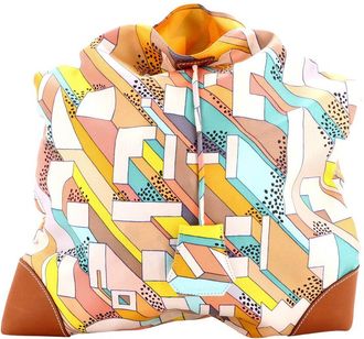 Herm&egrave;s Silky City Bag Printed Silk And Pm (Authentic Pre-Loved)