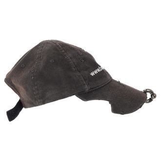 Balenciaga Pre-owned Mens Piercing Distressed Baseball Cap in Black Cotton - One Size