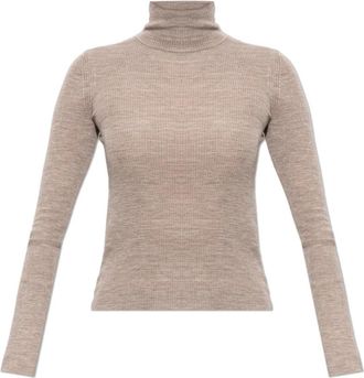 Max Mara Wool Turtleneck Sweater Cavallo - Dames - Coltruien - Beige - S - Wol - Truien & Vesten