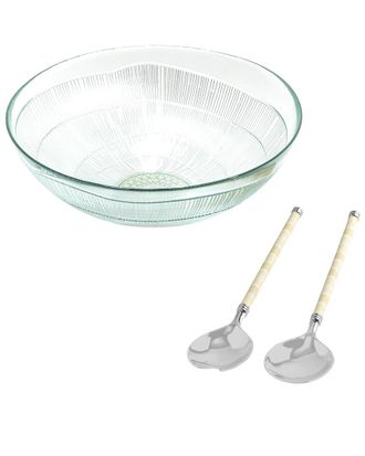French Home Jubilee 2Pc Salad Servers & Bowl Set