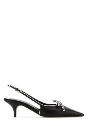 Miu Miu Womens Leather Decollete - Black - Size EU 37