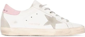 Golden Goose Super Star Leather Upper And Heel Suede Star And Spur C