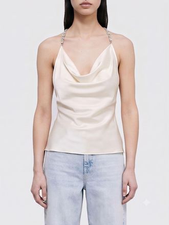 Patrizia Pepe Silk Top with Rhinestones