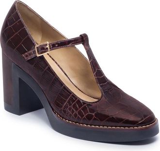 Bernardo Noto Leather Mary Jane Platform Pump